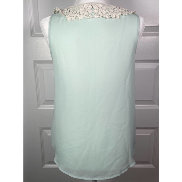 Lauren Conrad LC Mint Green Pearl Beaded Peter Pan Collar S Small Vintage - Picture 6 of 7